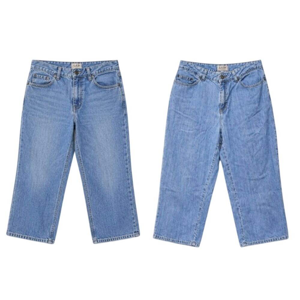 L.L. Bean Vintage Classic Fit Capri Jeans Women's Size 10R Pima Cotton Casual